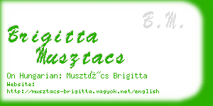 brigitta musztacs business card